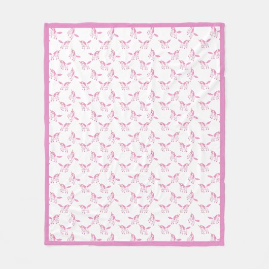 Couverture Polaire petite licorne mignonne (Devant)