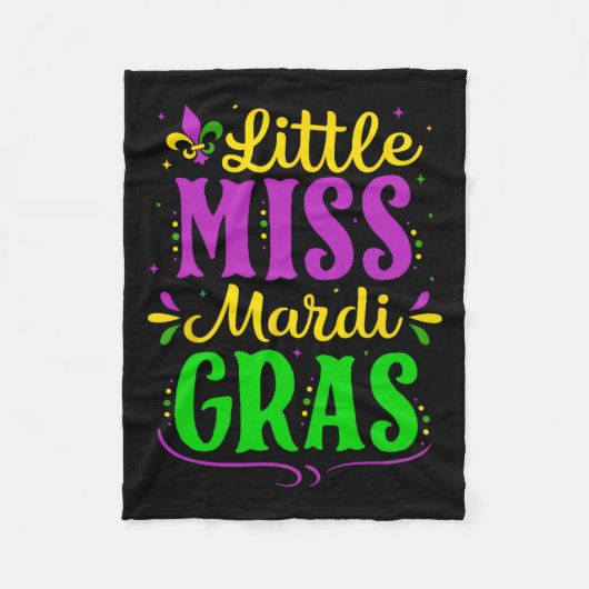 Couverture Polaire Petite Mlle Mardi Gras Jester En Tenue Filles Enfa (Devant)