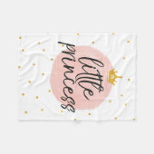 Couverture Polaire Petite Princesse Blanche bébé Baby shower cadeau  (Devant (Horizontal))