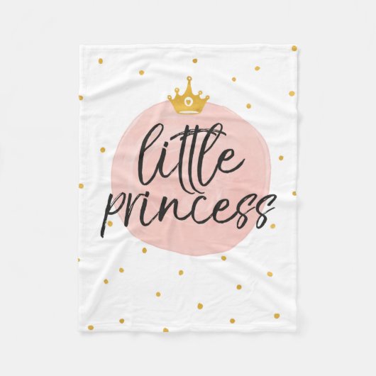 Couverture Polaire Petite Princesse Blanche bébé Baby shower cadeau  (Devant)