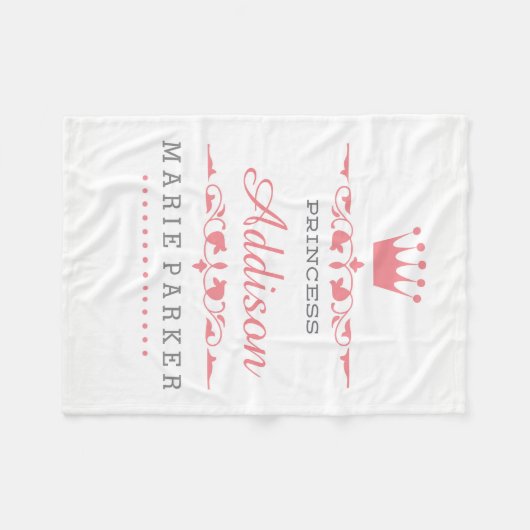 Couverture Polaire Petite princesse Fleece Blanket (Devant (Horizontal))