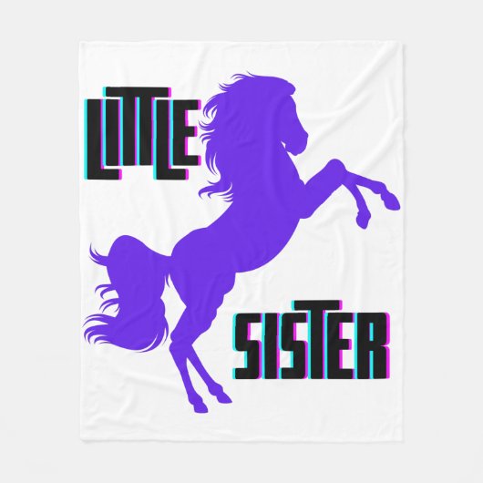 Couverture Polaire Petite soeur Pony pourpre (Devant)