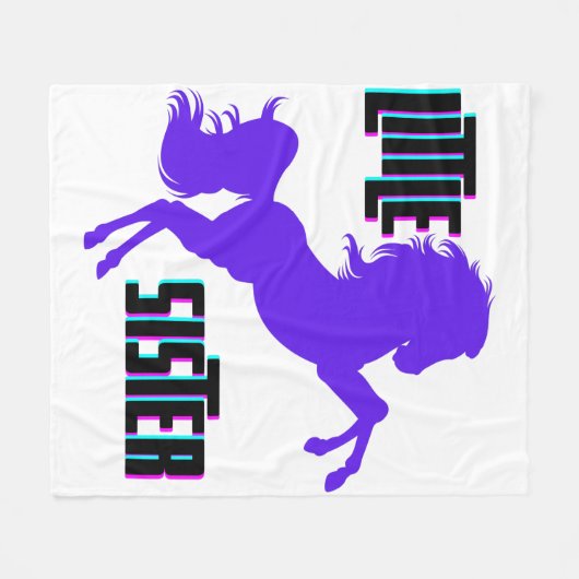 Couverture Polaire Petite soeur Pony pourpre (Devant (Horizontal))