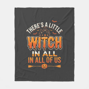 Couverture Polaire Petite Sorcière Halloween Sorcière Conception de T