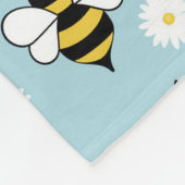 Couverture Polaire Petites abeilles mignonnes et fleurs marguerites m (Coin)