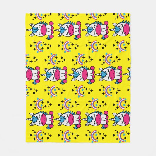 Couverture Polaire Petites filles Unicorn Pony (Devant)