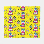 Couverture Polaire Petites filles Unicorn Pony (Devant (Horizontal))