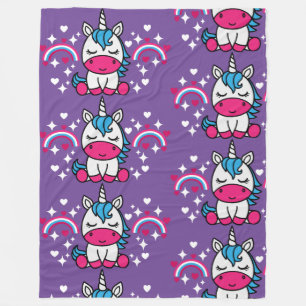 Couverture Polaire Petites filles Unicorn Pony
