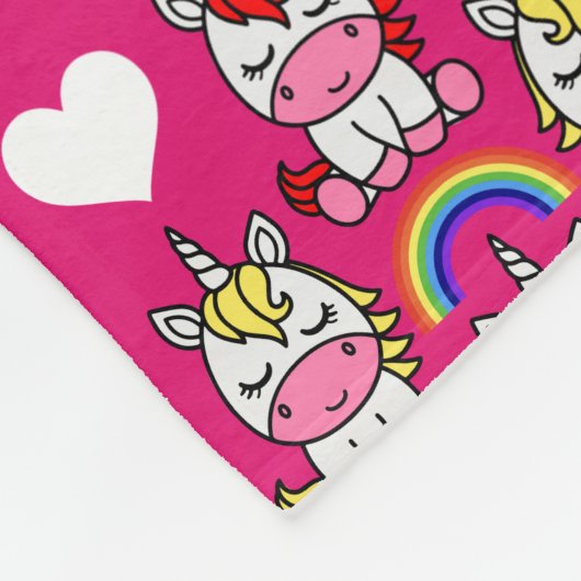 Couverture Polaire Petites filles Unicorn Pony (Coin)