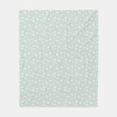 Couverture Polaire Petites fleurs blanches sur le bleu - motif sans s (Devant)