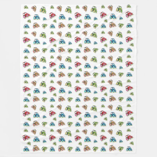 Couverture Polaire Petites Tracteurs Blanche polaire, Blanc (Devant)