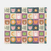 Couverture Polaire Petits Animaux Patchwork Enfants (Devant (Horizontal))