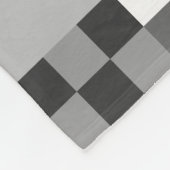 Couverture Polaire Petits Carrés numériques Pixellisés Noirs (Coin)