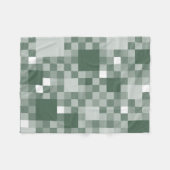 Couverture Polaire Petits Carrés numériques Pixellisés Vert (Devant (Horizontal))