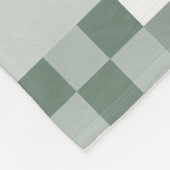 Couverture Polaire Petits Carrés numériques Pixellisés Vert (Coin)