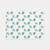 Couverture Polaire Petits dinosaures bleus et verts Baby Boy's (Devant (Horizontal))