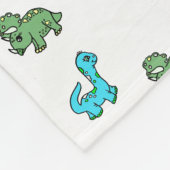 Couverture Polaire Petits dinosaures bleus et verts Baby Boy's (Coin)