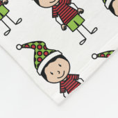 Couverture Polaire Petits enfants de Noël personnalisés (Coin)