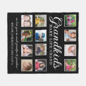 Couverture Polaire Petits-enfants font la vie Grand Citation 12 Photo (Devant (Horizontal))