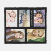 Couverture Polaire Petits-enfants grand-mère photo filles (Devant (Horizontal))