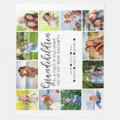 Couverture Polaire Petits-enfants Poème 12 Photo Collage Blanc (Devant)