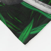 Couverture Polaire Petits panda sur vert foncé (Coin)