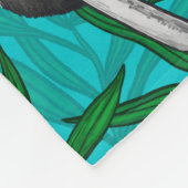 Couverture Polaire Petits panda turquoise (Coin)