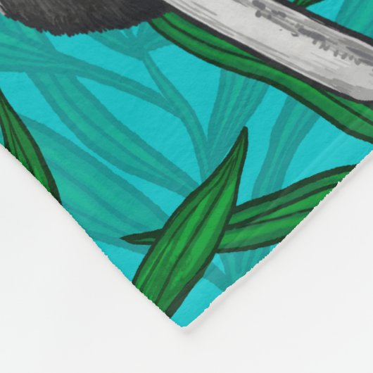 Couverture Polaire Petits panda turquoise (Coin)