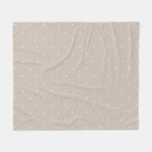 Couverture Polaire Petits points blancs sur beige ou greige frais (Devant (Horizontal))