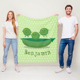 Couverture Polaire Petits pois sauteurs en pod dessin animé illustrat