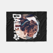 Couverture Polaire Pets Simple Modern Cool Nge Name And Photo  (Devant (Horizontal))