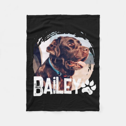 Couverture Polaire Pets Simple Modern Cool Nge Name And Photo  (Devant)