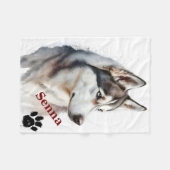 Couverture Polaire Pet's Simple Modern Cool Typography Name (Devant (Horizontal))