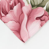 Couverture Polaire Petunias roses et Sky Blue Daisies - Pois (Coin)