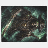 Couverture Polaire Phantom Pirate Skull – Dark Fantasy Reaper Fleece (Devant (Horizontal))