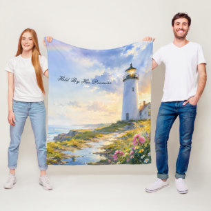 Couverture Polaire Phare Arc-en-Ciel Aquarelle Côtière