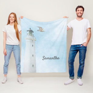 Couverture Polaire Phare bleu ciel nom de mer