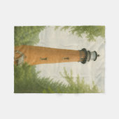Couverture Polaire Phare de Currituck Beach Aquarelle (Devant (Horizontal))