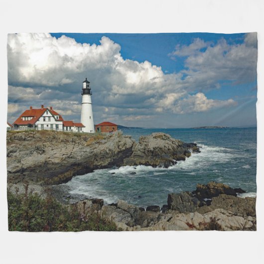 Couverture Polaire Phare de Maine Portland Head Photo (Devant (Horizontal))