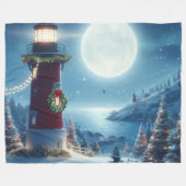 Couverture Polaire Phare de Noël nautique (Devant (Horizontal))