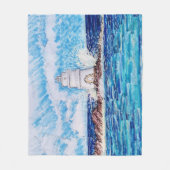 Couverture Polaire Phare en bleu (Devant)