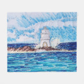 Couverture Polaire Phare en bleu (Devant (Horizontal))