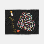 Couverture Polaire Pharmacie de la vie Heart Happy Valentine (Devant (Horizontal))