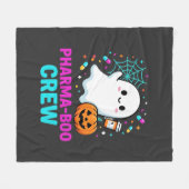 Couverture Polaire Pharmacien Halloween Pharma-Boo Crew Conception de (Devant (Horizontal))
