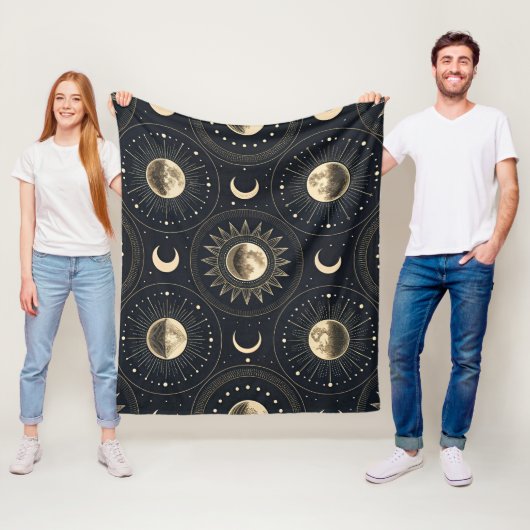 Couverture Polaire Phase Lunaire Céleste (4) (En situation)