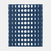 Couverture Polaire Phases de la Lune sur Deep Midnight Blue (Devant)