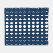Couverture Polaire Phases de la Lune sur Deep Midnight Blue (Devant (Horizontal))