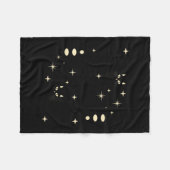 Couverture Polaire Phases de Lune Sorcière Chat Céleste Art de Chat N (Devant (Horizontal))