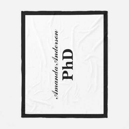 Couverture Polaire PhD Graduation Personalized Name (Devant)