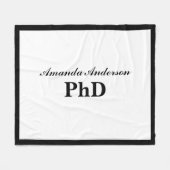 Couverture Polaire PhD Graduation Personalized Name (Devant (Horizontal))
